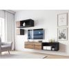 Cama Meble Cama living room furniture set ROCO 5 (RO1+2xRO4+2xRO5) antracite/wotan oak