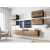 Cama Meble Cama living room furniture set ROCO 2 (2xRO1 + 4xRO3) antracite/wotan oak