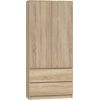 Top E Shop Topeshop SZAFA MALWA SON bedroom wardrobe/closet 5 shelves 2 door(s) Oak