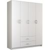 Top E Shop Topeshop ROMANA 160 BIEL KPLB bedroom wardrobe/closet 11 shelves 4 door(s) White