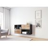 Cama Meble Cama living room furniture set ROCO 15 (RO4+2xRO3+2xRO6) antracite/wotan oak