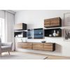 Cama Meble Cama living room furniture set ROCO 3 (2xRO3+2xRO4+2xRO1) antracite/wotan oak