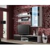 Cama Meble SOHO 5 set (RTV180 cabinet + Wall unit + shelves) White/Black gloss