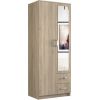 Top E Shop Topeshop ROMANA 80 SON L bedroom wardrobe/closet 5 shelves 2 door(s) Oak