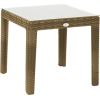 Столик вспомогательный WICKER 50x50xH45см, бежевый