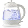 ETA Crystal Kettle ETA315490010 Electric, 2200 W, 1.7 L, Glass, 360° rotational base, Glass/White