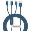 USB cable 3in1 Baseus Superior Series, USB to micro USB / USB-C / Lightning, 3.5A, 1.2m (blue)