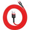 Baseus CALKLF-B09 neilona pīts kabelis Lightning / 2.4A / 1m sarkans