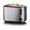 Severin AT 2514 Stainless steel/Black, Stainless steel, 850 W, Number of slots 2, Number of power levels 1, Bun warmer included