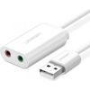 Ugreen USB 2.0 - 3,5 mm mini jack External Sound Adapter white (US205 30143)