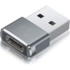 Переходник Fusion OTG USB 3.0 на USB-C 3.1 серебристого цвета
