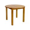 Обеденный стол MIX & MATCH D90+30xH74см, раздвижной, дерево: каучук, цвет: светлый дуб, обработка: лакированный
