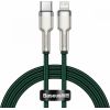 USB-C cable for Lightning Baseus Cafule, PD, 20W, 1m (green)
