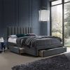 Кровать GRACE 160x200см с матрасом HARMONY TOP POCKET, темно-серый