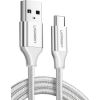 Nickel-plated USB-C cable QC3.0 UGREEN 1m (white)