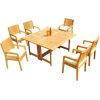 Ēdamistabas komplekts MALDIVE galds un 6 saliekamie krēsli