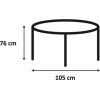 Ēdamgalds ROXBY D105xH76cm, ozols