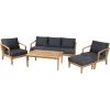 Garden furmiture set MALDIVE table, sofa, 2 chairs and ottoman