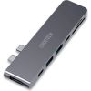 Choetech multifunctional docking station HUB for Apple MacBook Pro USB Typ C 7in2 100W Thunderbolt 3 gray (HUB-M14)