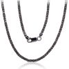 Sudraba ķēdīte Venēcija 2.5 mm #2400147(PRh-Bk), Sudrabs	925°, rodijs (pārklājums), garums: 50 cm, 18.4 gr.