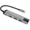 Verbatim 49141 interface hub USB 3.2 Gen 1 (3.1 Gen 1) Type-C 1000 Mbit/s Black, Silver