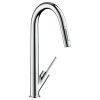 Hansgrohe virtuves izlietnes maisītājs ar izvelkamu dušu Axor Strack, hroms