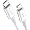 UGREEN US264 Type C to Type C Cable, 60W, 0.5m (white)