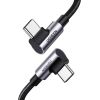Angle cable USB-C to USB-C UGREEN US335, 5A, 100W, 2m (black)