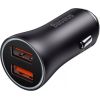 Baseus Golden Contactor Max car charger, 2x USB, 60W (gray)