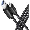 Axagon Data and charging USB 3.2 Gen1 cable lengh 1.5 m. 3A. Black braided.