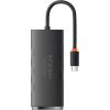 Baseus Lite Series Hub 4in1 USB-C to 4x USB 3.0 + USB-C, 25cm (Black)