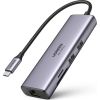 UGREEN CM512 6-in-1 Adapter USB-C to 2x USB + HDMI + USB-C + RJ45 + TF/SD (Grey)