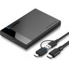 UGREEN US221 SATA External Drive Enclosure HDD 2,5", USB 3.0 + USB-C to USB-C 3.1 (black)