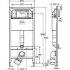 Viega iebūvējamais rāmis podam Prevista Dry, 490x120 mm, h=1120 mm Iebūvējamie rāmji