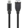 Goobay 67995 USB-C to micro-B 3.0 cable  Round cable, SuperSpeed data transfer - The USB-C cable supports data transfer rates up to 5 Gbps - 10 times faster than USB 2.0; Quick charge function - USB-C charging cable for super-fast synchronisation and char