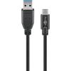 Goobay Sync & Charge Super Speed USB-C to USB A 3.0 charging cable  67999  Round cable,  USB-C male,  USB 3.0 male (type A), Black, 0.5 m