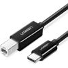 Ugreen US241 USB-C to USB-B 2m Printer Cable Black