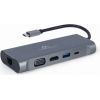 Gembird A-CM-COMBO7-01 USB Type-C 7-in-1 multi-port adapter (Hub3.0 + HDMI + VGA + PD + card reader + stereo audio), space grey