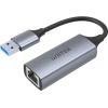 UNITEK U1309A cable gender changer USB A RJ45 Grey