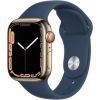 Apple Watch Series 7 GPS + Cellular 45mm Gold Stainless Steel with Abyss Blue Sport Band - Regular