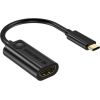 Choetech unidirectional cable adapter USB Type C Thunderbolt 3 (Male) to HDMI 2.0 4K@60Hz (female) black (HUB-H04BK)