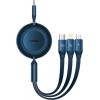 Baseus Bright Mirror 4, USB-C 3-in-1 cable for micro USB / USB-C / Lightning 100W / 3.5A 1.1m (Blue)