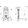 Laufen iebūvējamais rāmis podam LIS CW1, 500x140 mm, h=1120 mm, ar mehānisma regulāciju 4,5/3l, podiem ar Rimless