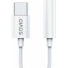 Savio USB-C Male - 3.5 mm Female White