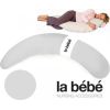 La Bebe™ Nursing La Bebe™ Moon Maternity Pillow Art.7772 Satin  Grey Подушка-подковка для беременных с наполнителем из полистерола [2 хлопковых чехла] 195 см