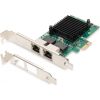 Digitus Gigabit Ethernet PCI Express Card, 2-port 32-bit, low profile bracket, Intel chipset DN-10132