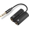 Adapteris audio Sharkoon Jack 3.5mm - Jack 3.5mm x2 (4044951015900)