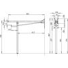 Mediclinics atbalsta rokturis Medinox, paceļams, ar atbalstu pret grīdu, 821x750 mm, matētsnerūsējošais tērauds AISI 304