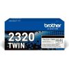 BROTHER TN2320 TWIN-PACK BLACK TONERS (BK = 2,600 PAGES/CARTRIDGE)