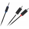 Cabletech Audio Vads 3.5 mm (M) -> 2 x RCA (M) 1.8m Melns